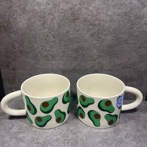 Room Essentials Avocado Print Mugs - Set of 2